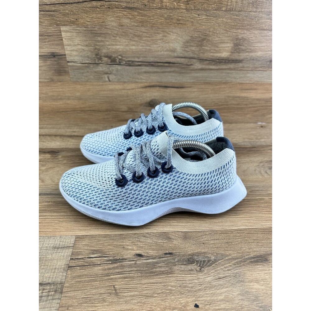 allbirds Light Gray and Navy Knit Sneakers